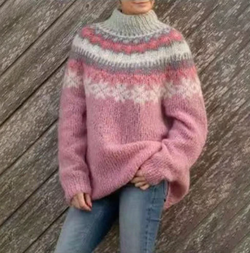 Mila | Warmer und gemütlicher Wollpullover mit nordischem Muster