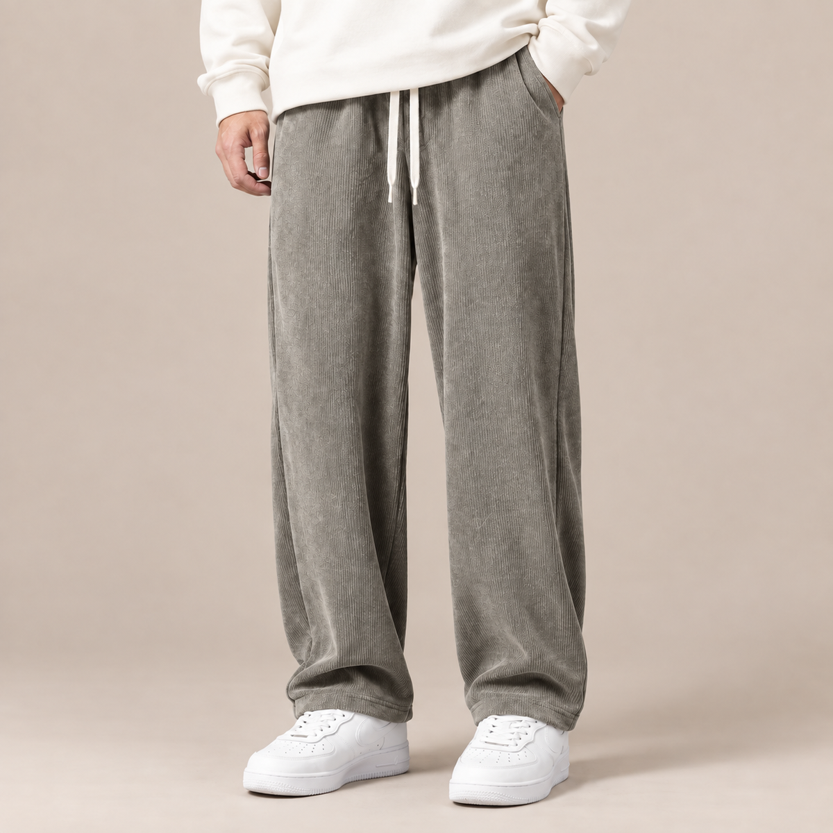Alvin | Cordhose Herren mit weitem Bein und Kordelzug