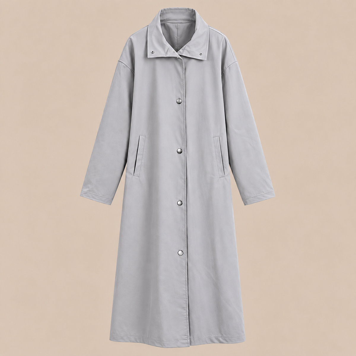 Carla | Trenchcoat Damen mit geradem Langschnitt