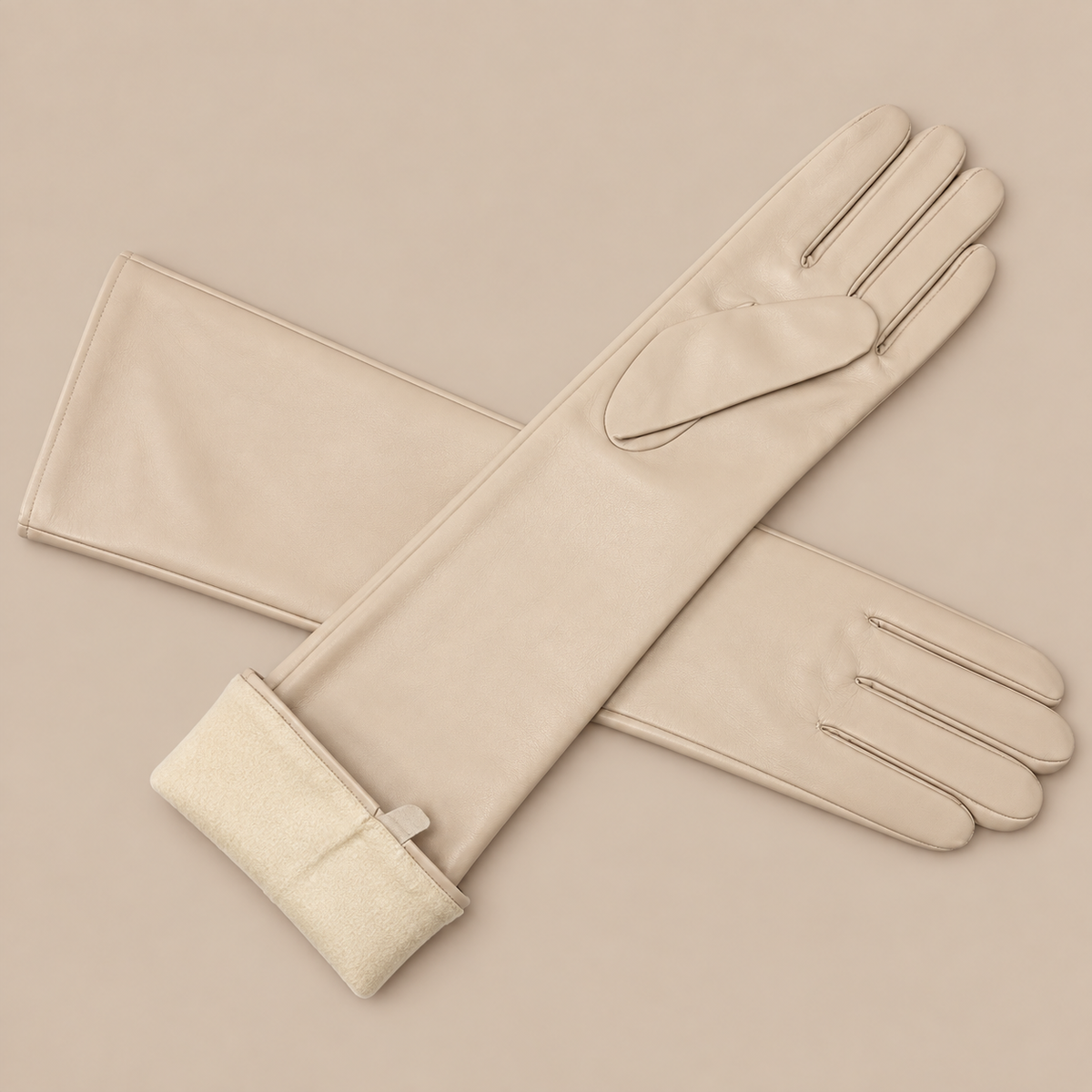 Elva | Lange Lederhandschuhe Damen für Winter