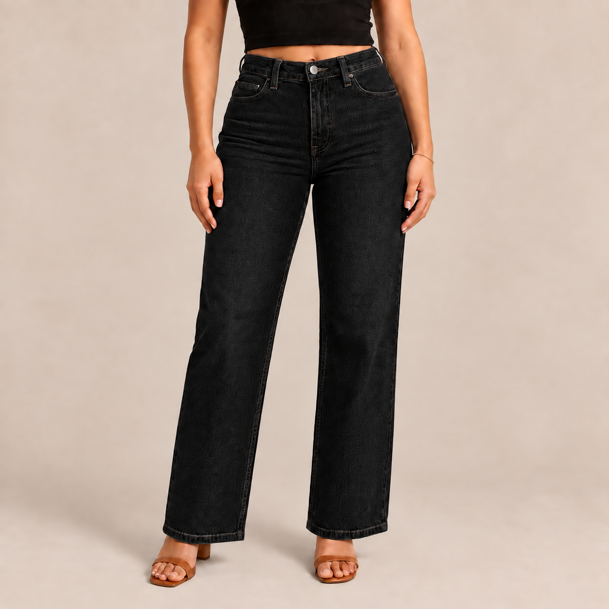 Ingrid | Jeans Damen mit ausgestelltem Bein und hoher Taille