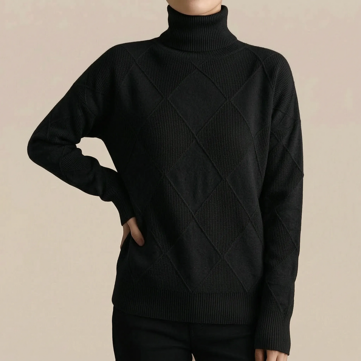 LoomVibes | Weicher Rollkragenpullover Für Damen