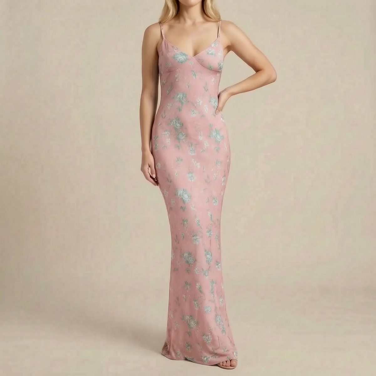 Luvien | Bodenlanges Florales Maxikleid