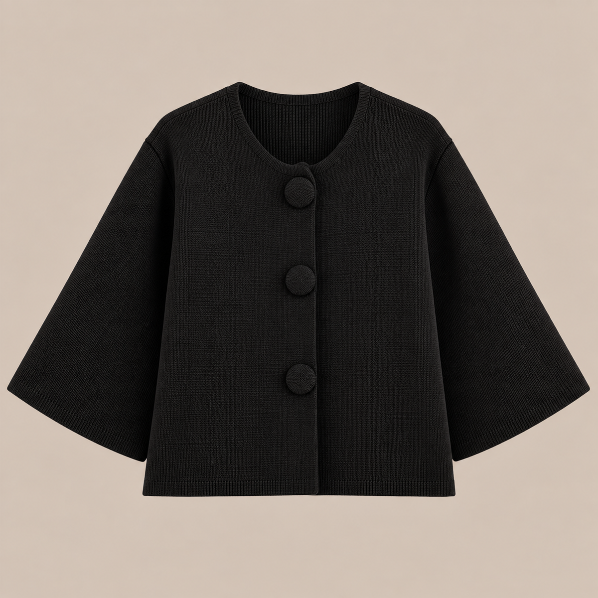 Mariella | Cardigan Damen Kurzarm mit grossen Knöpfen