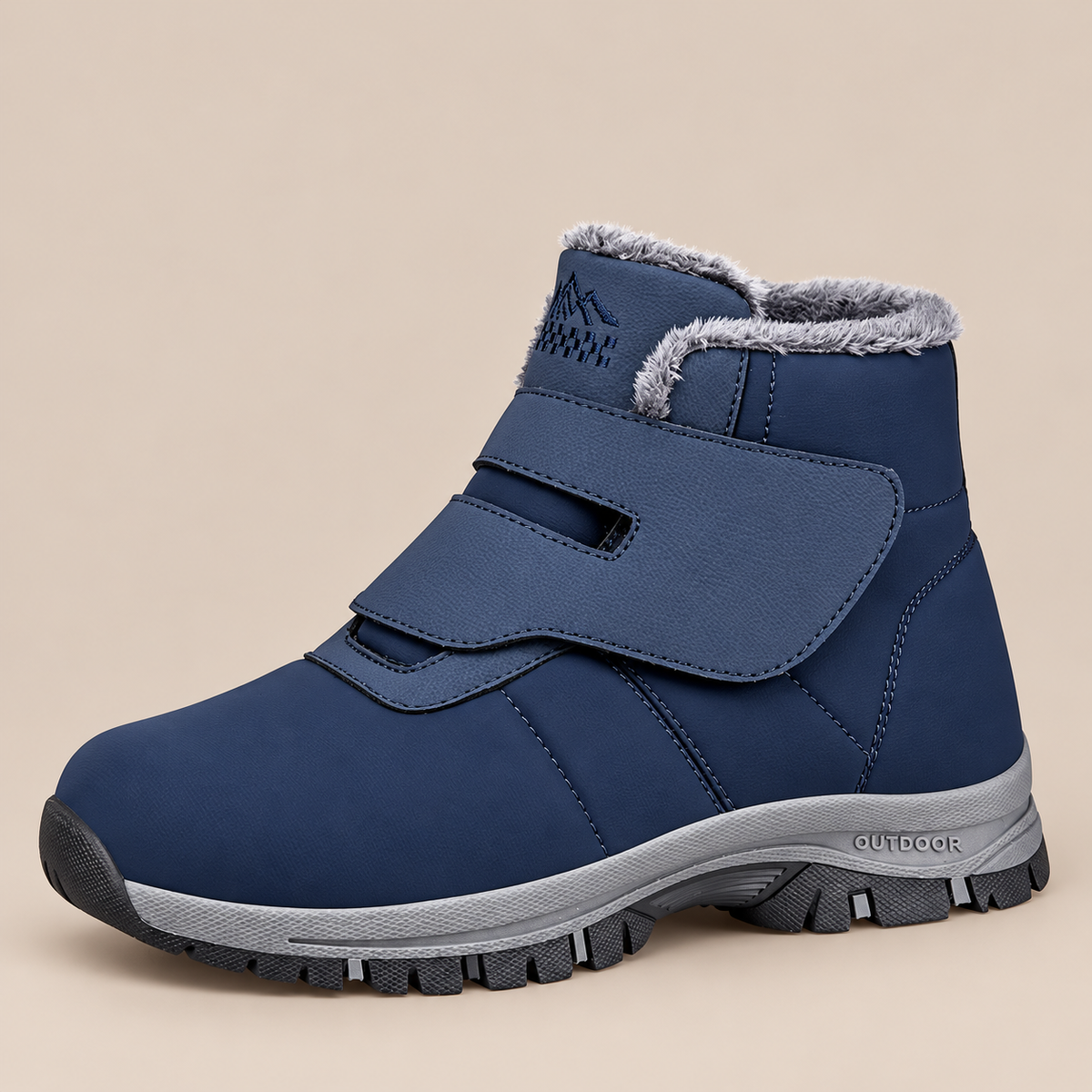 Monica | Winterstiefel Damen mit Klettverschluss und warmem Futter