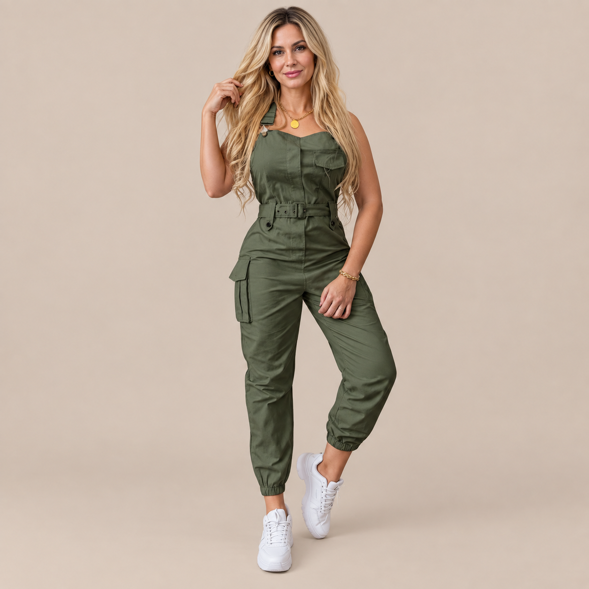 Seraphine | Feminine Latzhose für Damen mit Gürtel