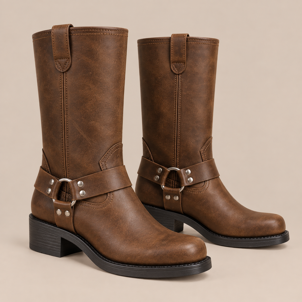 SteppeRider | Klassische Halbhohe Cowboystiefel