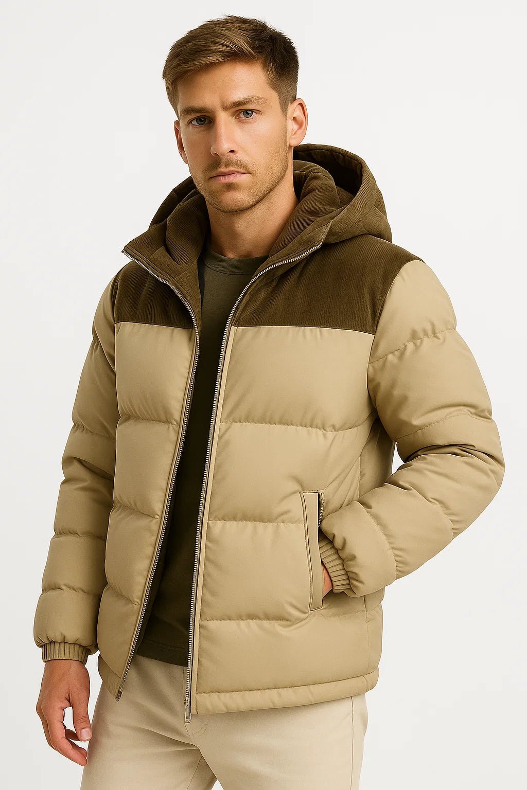 Oliver | Warme und Moderne Herren Winterjacke mit Kapuze
