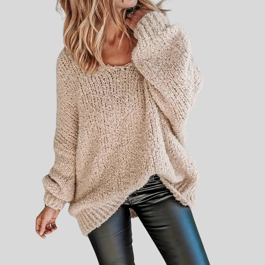Isabelle | Damen Übergross Rundhals Pullover