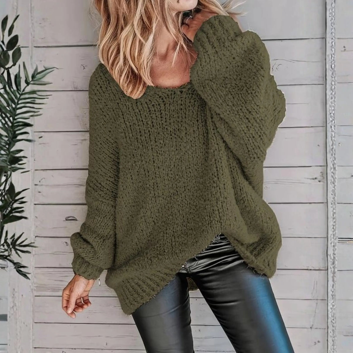 Isabelle | Damen Übergross Rundhals Pullover