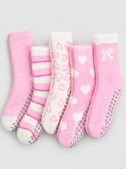 Anja | Damen Flauschige Rutschfeste Wintersocken
