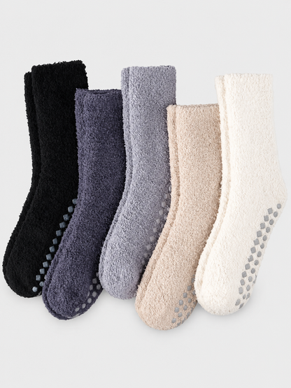 Anja | Damen Flauschige Rutschfeste Wintersocken
