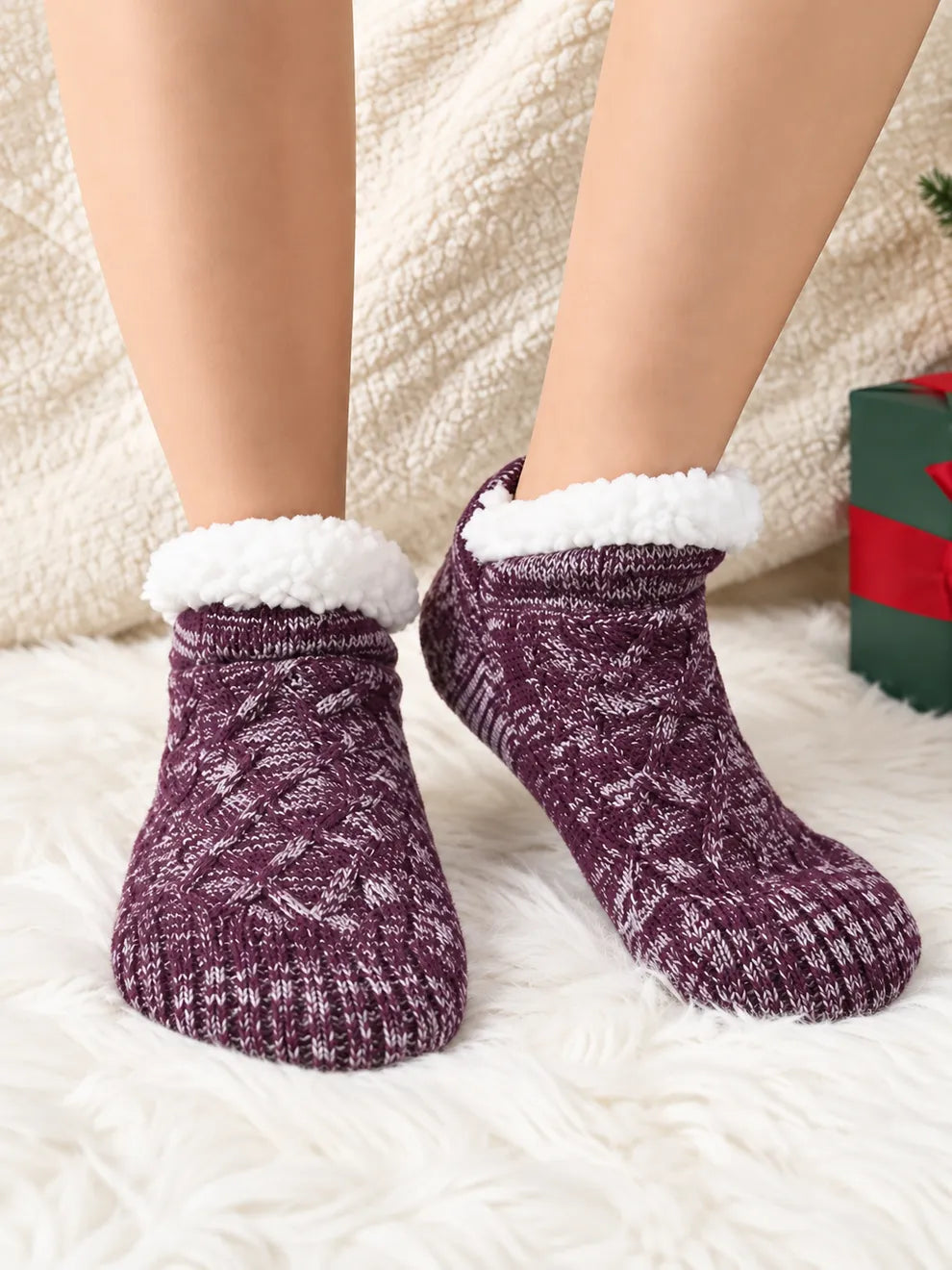 Svenja | Damen Flauschig Gefütterte Wintersocken