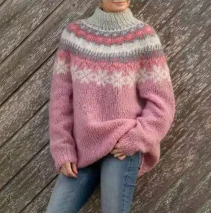 Mila | Warmer und gemütlicher Wollpullover mit nordischem Muster