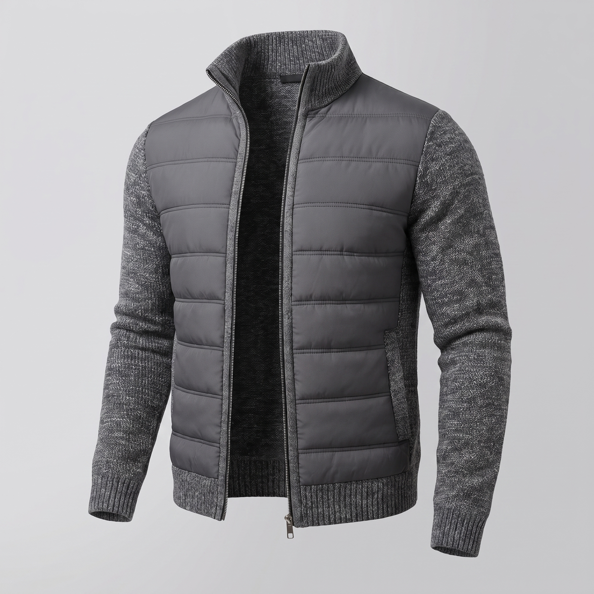 Daniel | Stilvolle und bequeme Fleece Pufferjacke