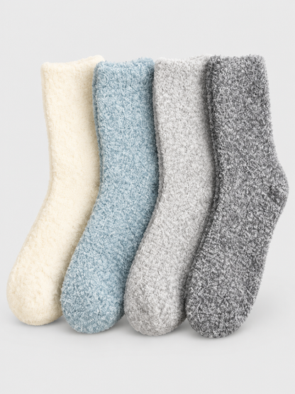 Anja | Damen Flauschige Rutschfeste Wintersocken