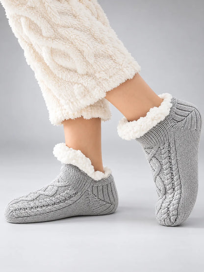 Svenja | Damen Flauschig Gefütterte Wintersocken