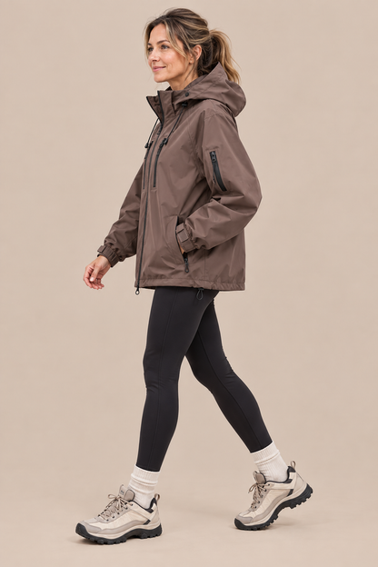 Abigail | Regenjacke Damen und wasserdichte Jacke mit Kapuze