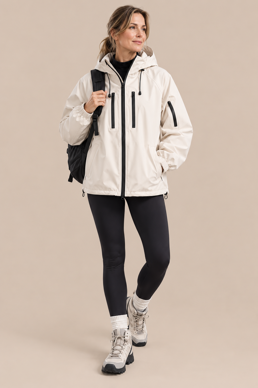 Abigail | Regenjacke Damen und wasserdichte Jacke mit Kapuze