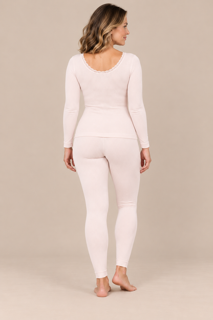 Adara | Thermounterwäsche Damen mit floralem Strukturdesign