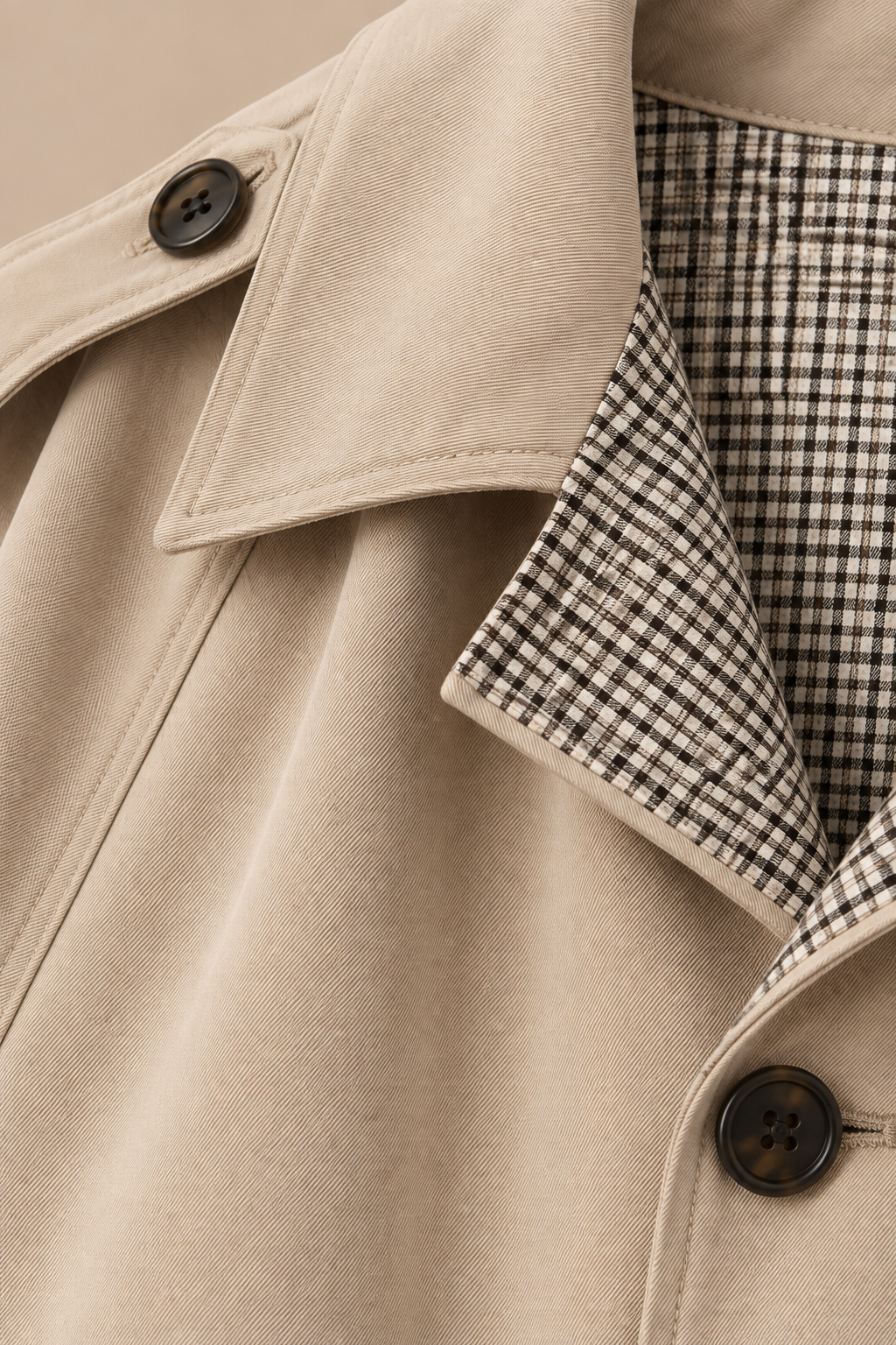 Adeline | Trenchcoat Damen Lang mit Kontrastkragen