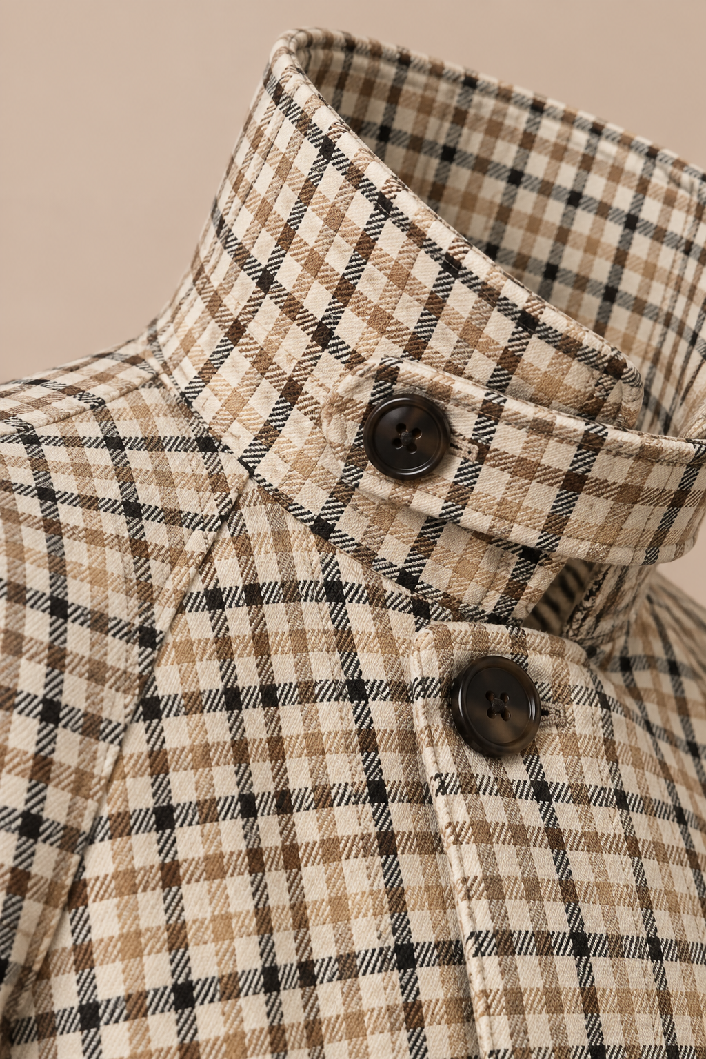 Adeline | Trenchcoat Damen Lang mit Kontrastkragen