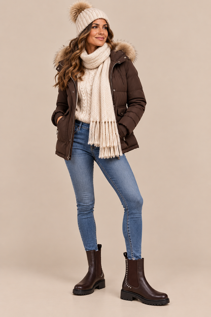 Aida | Chelsea Boots Damen mit Nieten und Profilsohle