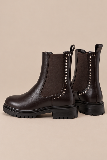 Aida | Chelsea Boots Damen mit Nieten und Profilsohle