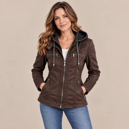 Aina | Lederjacke Faux Lederjacke wetterfeste Jacke