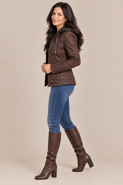 Aina | Lederjacke Faux Lederjacke wetterfeste Jacke