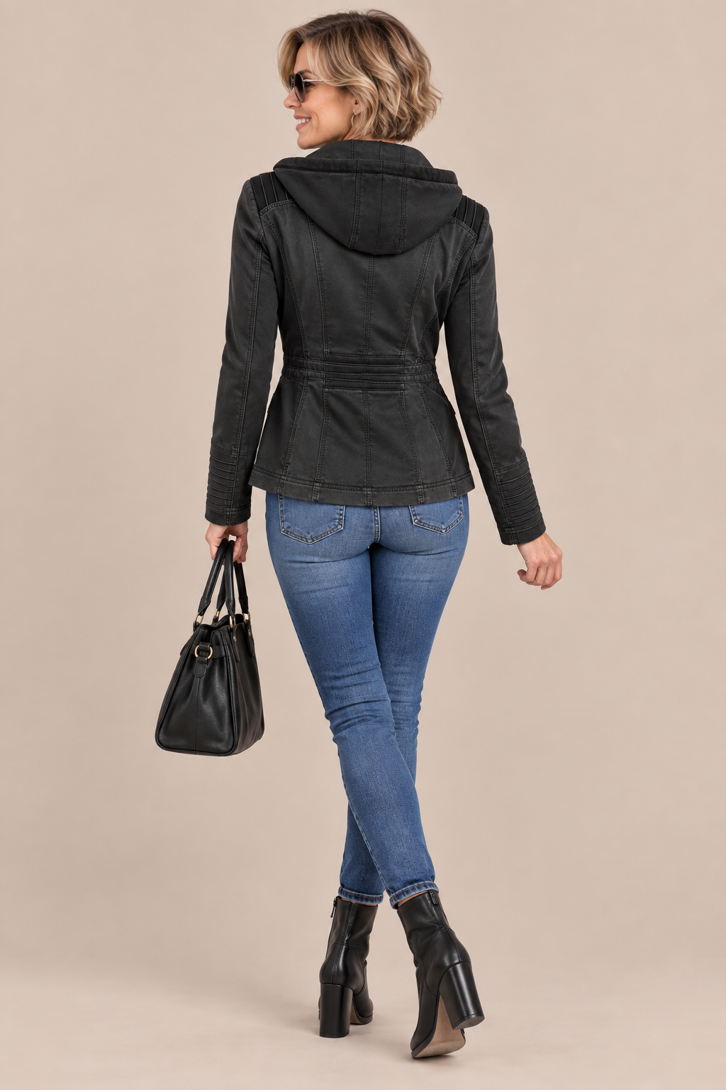 Aina | Lederjacke Faux Lederjacke wetterfeste Jacke