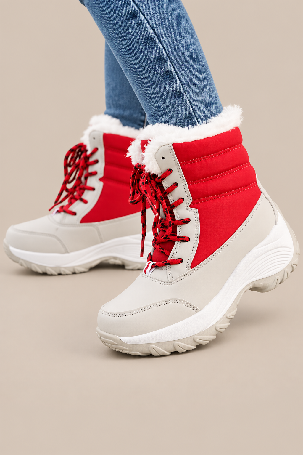 Aisha | Winterstiefel Damen mit Schnürung und warmem Futter
