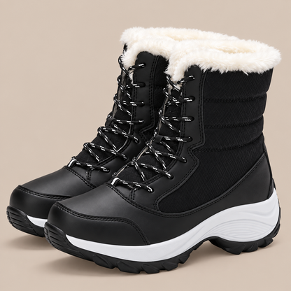Aisha | Winterstiefel Damen mit Schnürung und warmem Futter