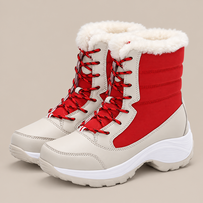 Aisha | Winterstiefel Damen mit Schnürung und warmem Futter