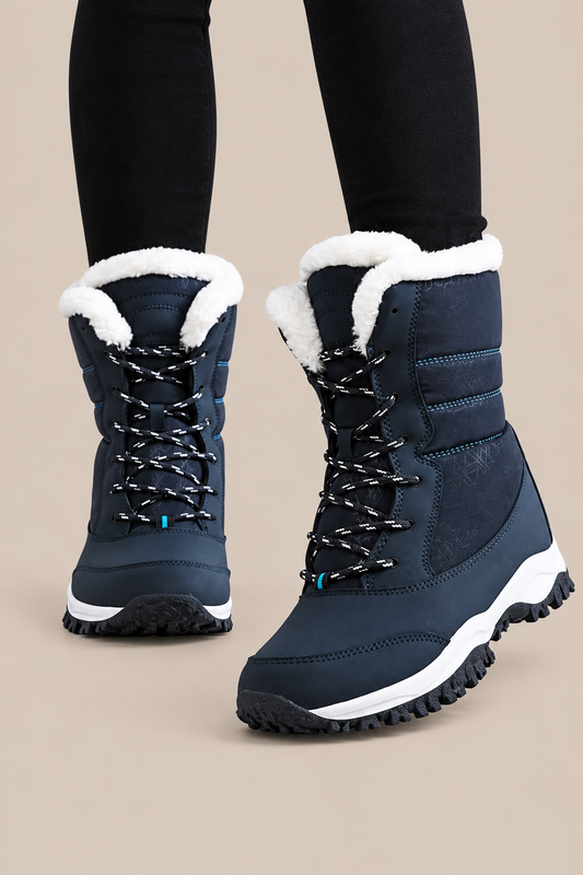 Aisha | Winterstiefel Damen mit Schnürung und warmem Futter