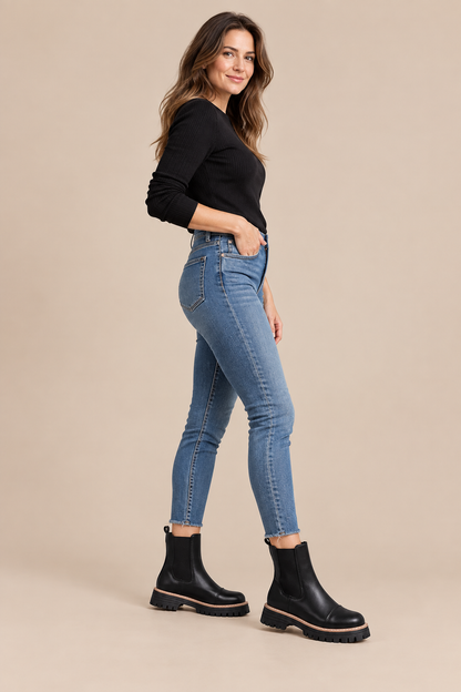 Alena | Chelsea Boots Damen mit markanter Profilsohle