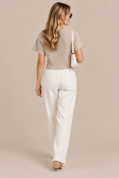 Alexa | Cardigan Damen Kurzarm mit V-Ausschnitt