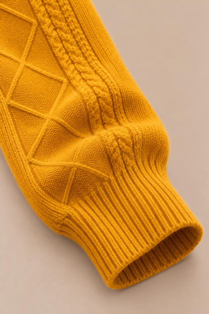 Alivia | Troyer Damen mit Strickmuster und Reissverschluss