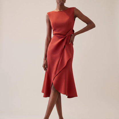 Allura | Ärmelloses Asymmetrisches Midikleid