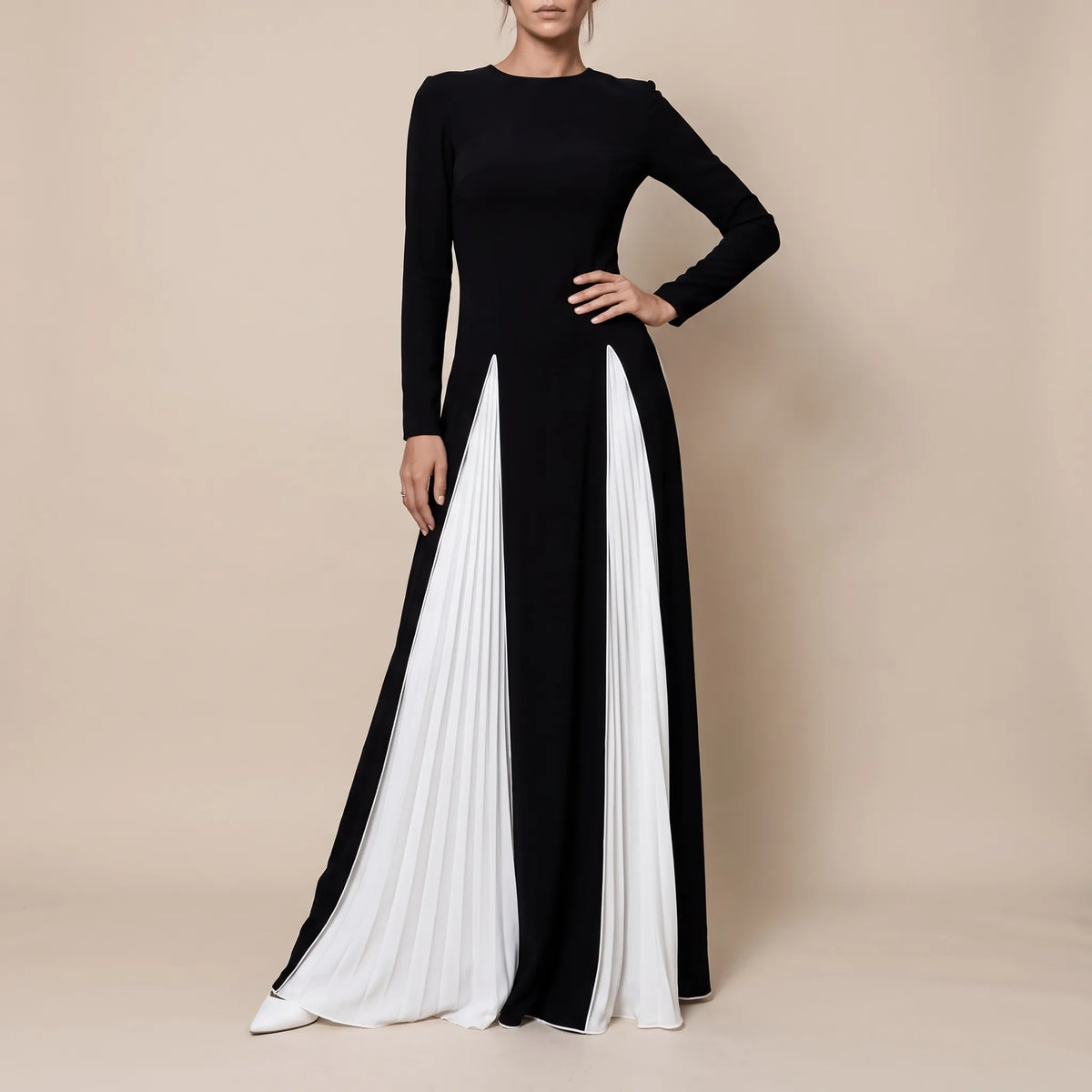 Alveara | Elegantes Zweifarbiges Maxikleid