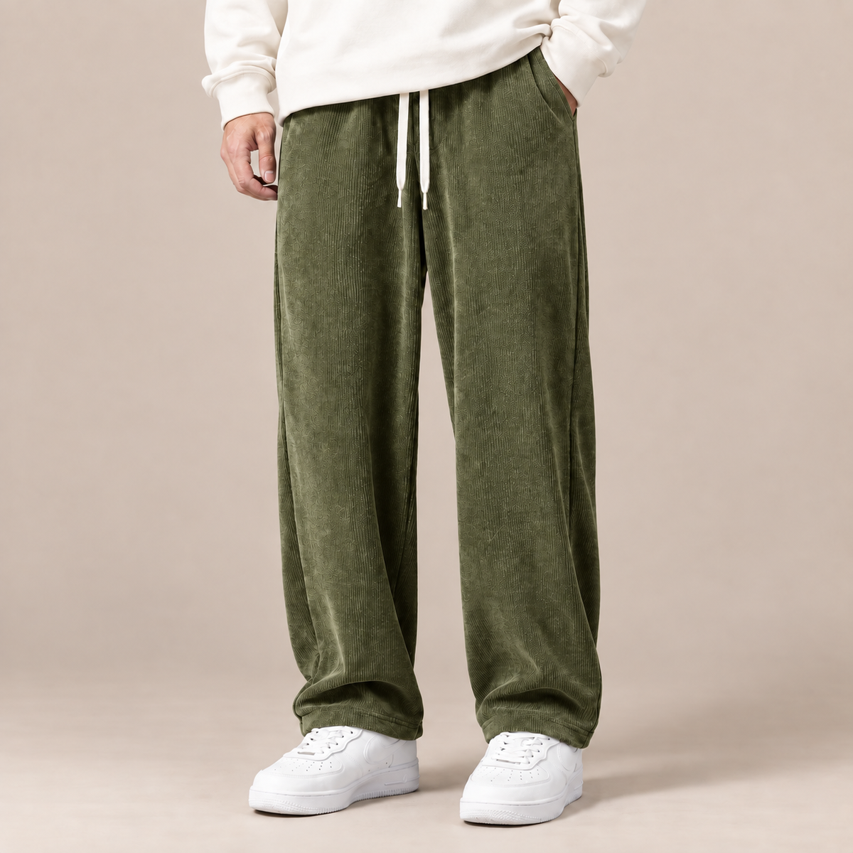 Alvin | Cordhose Herren mit weitem Bein und Kordelzug