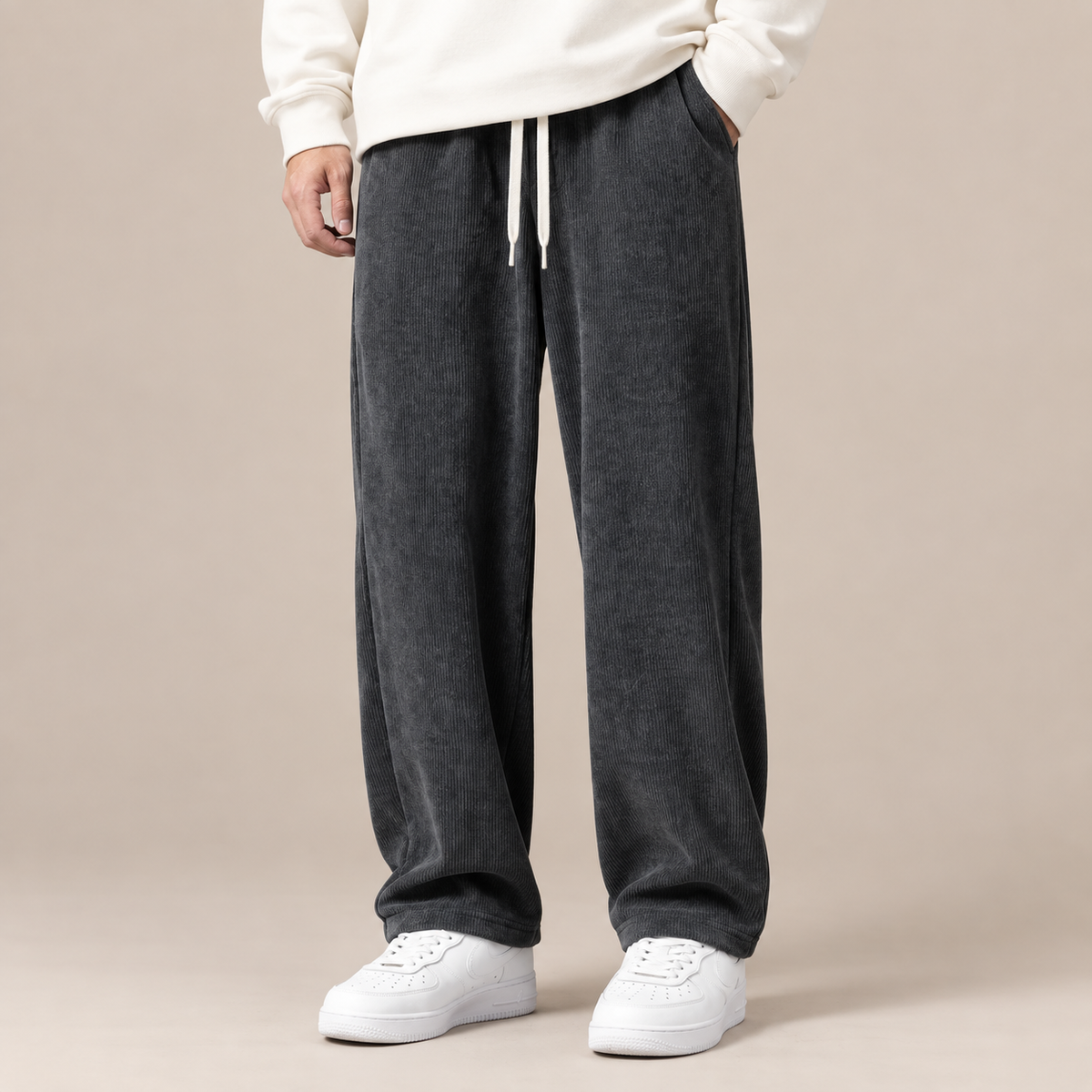 Alvin | Cordhose Herren mit weitem Bein und Kordelzug
