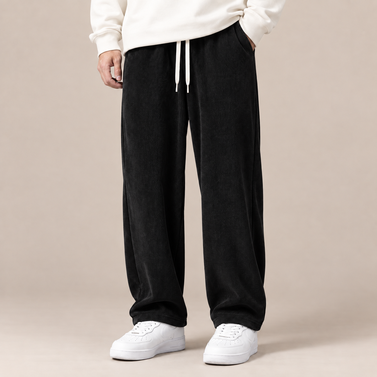 Alvin | Cordhose Herren mit weitem Bein und Kordelzug
