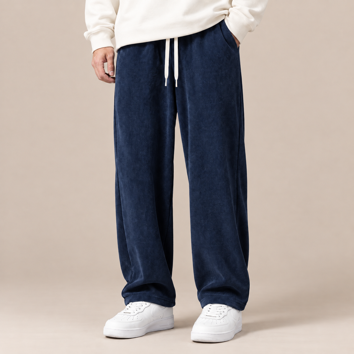 Alvin | Cordhose Herren mit weitem Bein und Kordelzug