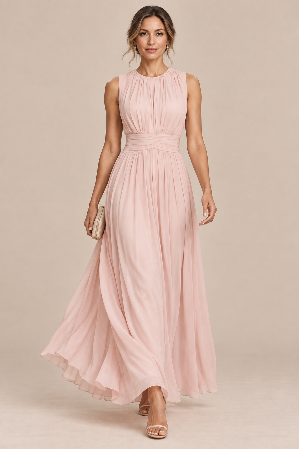 Alys | Ärmelloses Midikleid Mit Raffungen