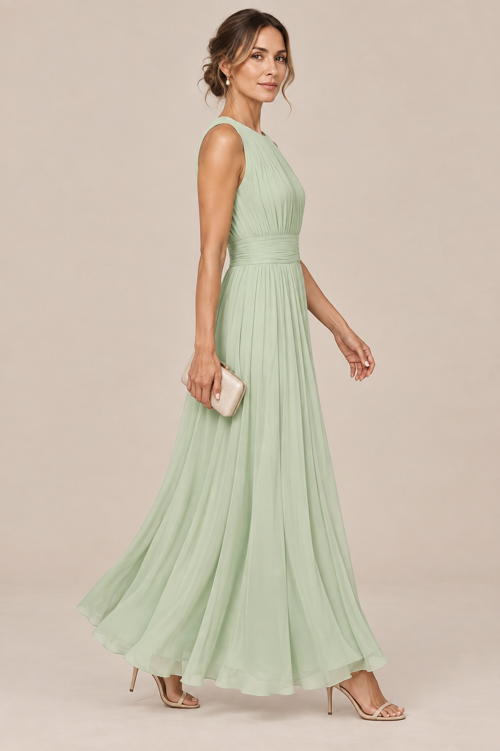 Alys | Ärmelloses Midikleid Mit Raffungen