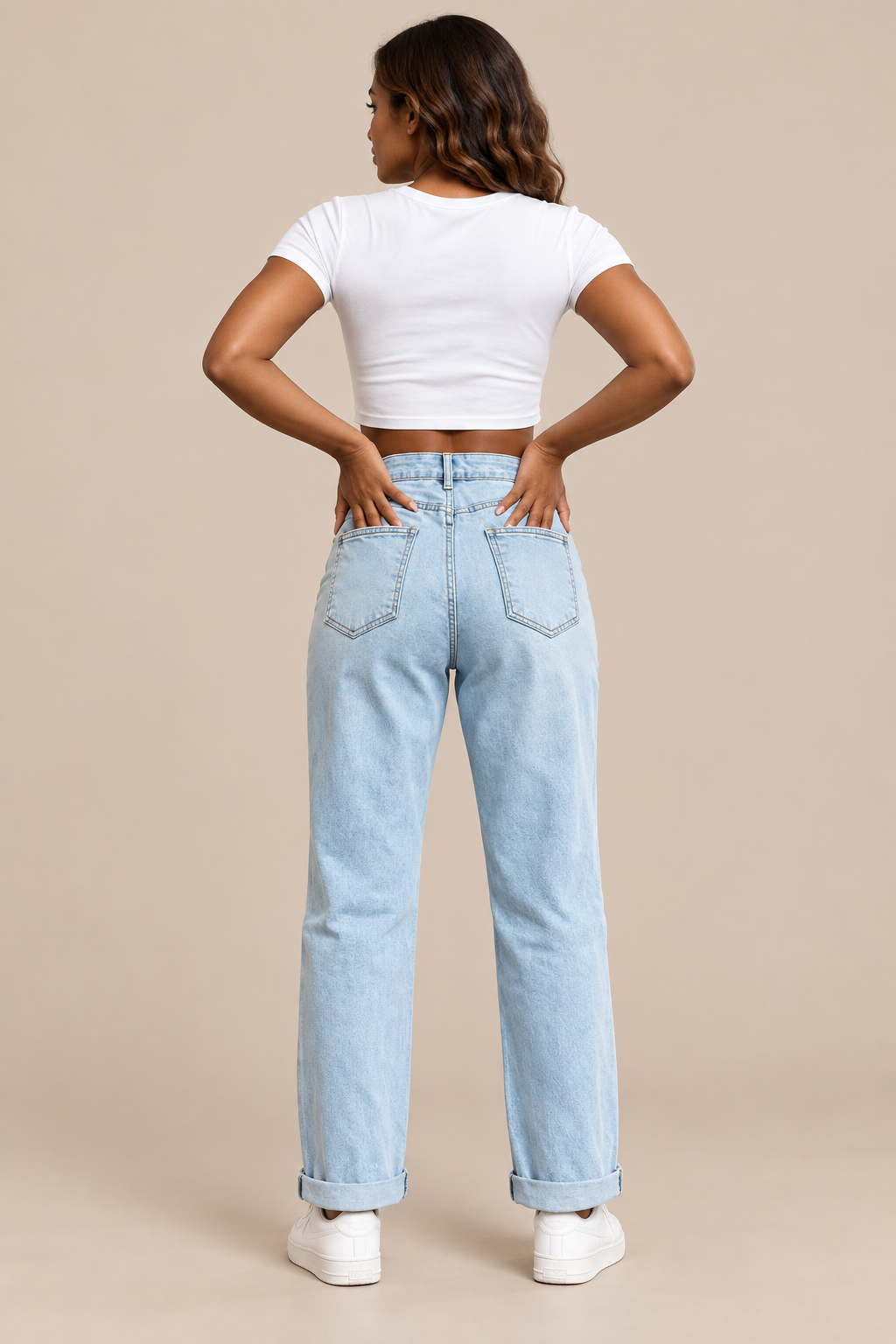 Amiebelle | Jeans Damen mit geradem Bein und hoher Taille