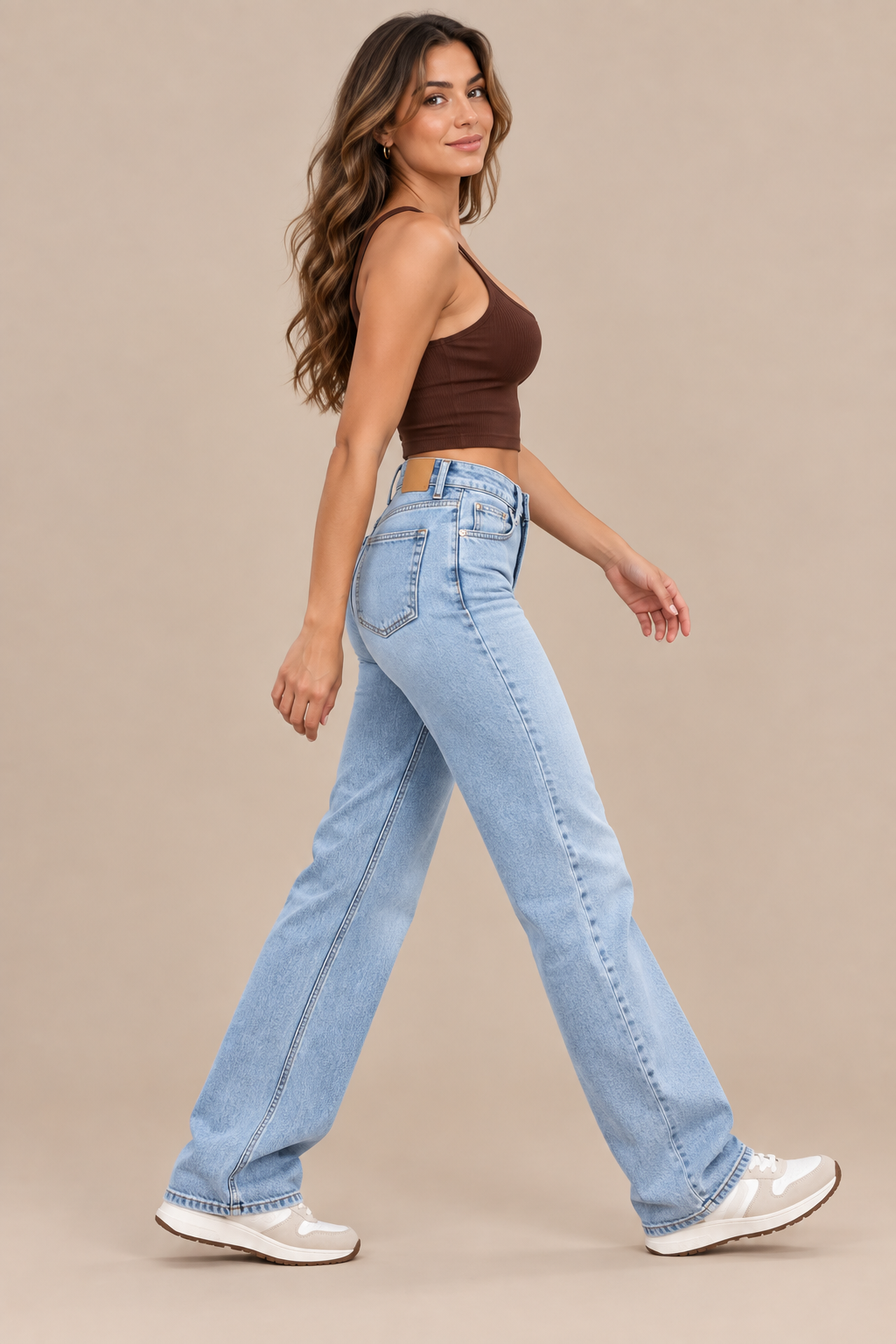Amiebelle | Jeans Damen mit geradem Bein und hoher Taille