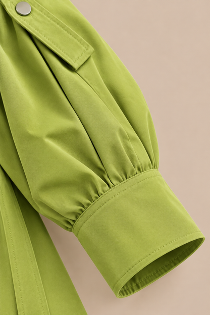 Angelica | Trenchcoat Damen mit Bindegürtel und breitem Revers