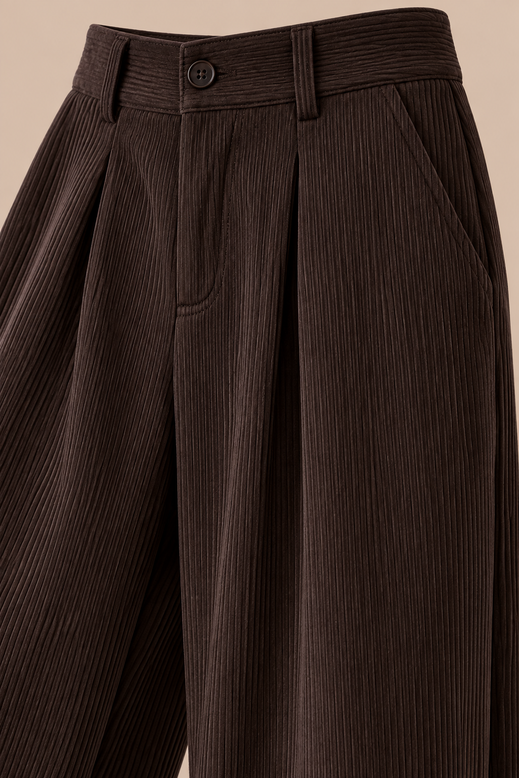 Annie | Cordhose Damen mit weitem Bein und Bundfalten